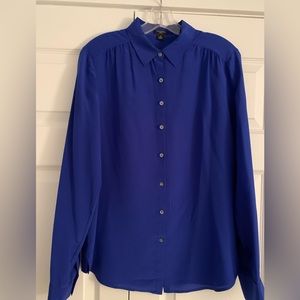 Women’s Long Sleeve Collared Silk Blouse